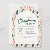Retro Christmas Tree Party Arch Invitation (Devant)