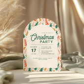 Retro Christmas Tree Party Arch Invitation