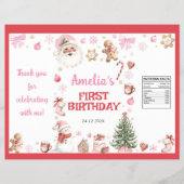 Retro Christmas Winter Birthday Chip Bag Wrapper Flyer (Voorkant)