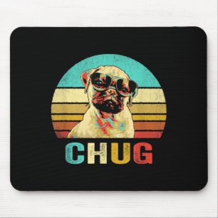 Retro Chug T-shirt Hond Zonsondergang Muismat