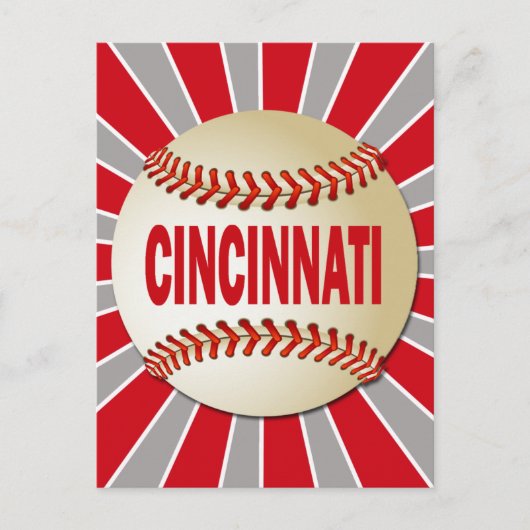 RETRO CINCINNATI BASEBALL BRIEFKAART (Voorkant)