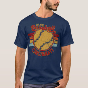 Retro Cincinnati Baseball EST 1881 Basebal T-shirt