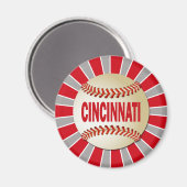 RETRO CINCINNATI BASEBALL MAGNEET (Voorkant / Achterkant)