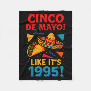 Retro cinco de mayo Mexicaans feest Fleece Deken