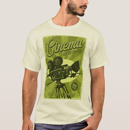 Retro Cinéma : T-Shirt Nuits De Film (Devant)
