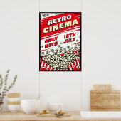 Retro Cinema | Vintage Classic Retro Poster (Keuken)