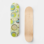 Retro Circle 1970 Motif Old School Skateboard (Recto)