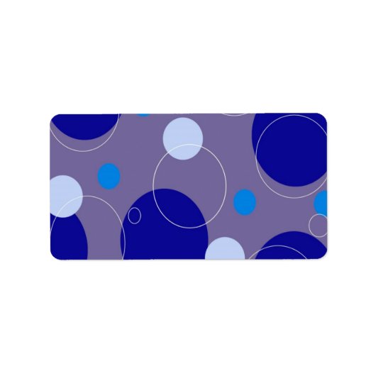 Retro Circles Adres Etiket (Voorkant)