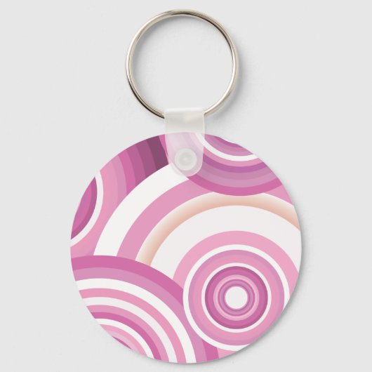Retro Circles Patroon Sleutelhanger (Voorkant)