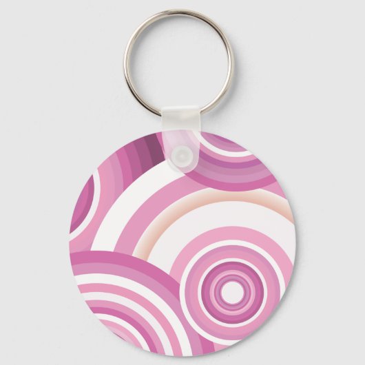 Retro Circles Patroon Sleutelhanger (Achterkant)