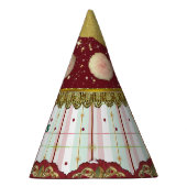 Retro Circus Carnival Hat - Pink Puff Feesthoedjes (Rechts)