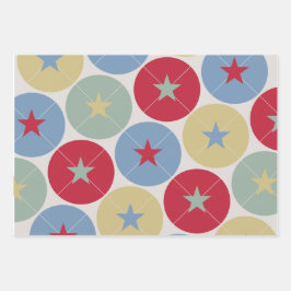 Retro Circus Classic Party Wrapping Paper Sheets