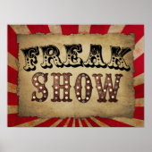 Retro Circus Poster Freak Show (Voorkant)
