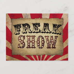 Retro Circus Poster Freak Show Briefkaart