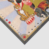 Retro Circus Verjaardagsfeest Custom Antiek Tissuepapier (Detail)