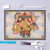 Retro Circus Verjaardagsfeest Custom Antiek Tissuepapier (Craft)