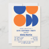 Retro Cirkel Geometrisch Patroon Melk Verjaardag Kaart (Voorkant)