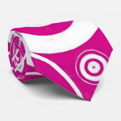 Retro Cirkel roze Stropdas (Opgerold)