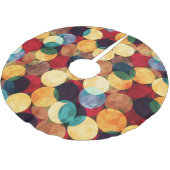 Retro cirkels, grunge textuur naadloos patroon. kerstboom rok (Gekanteld)