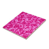 Retro cirkels Hot Pink Tile Tegeltje (Zijkant)