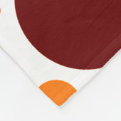 Retro cirkelvormig patroon fleece deken (Hoek)
