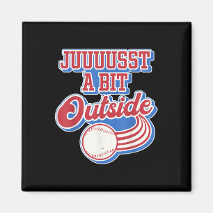 Retro citaat net een beetje buiten grappige sport magneet
