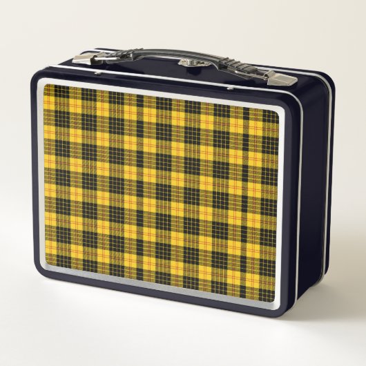 Retro  Citrus Geel Plaid Lunchbox (Achterkant)