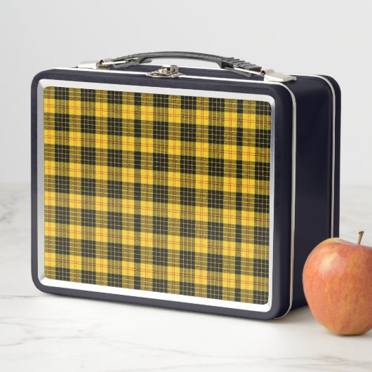 Retro  Citrus Geel Plaid Lunchbox (In situ)
