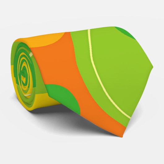 Retro Citrus Lemon Limoen Stropdas (Opgerold)