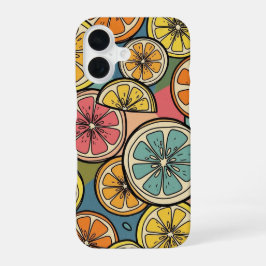 Retro Citrus Slice iPhone 16 Hoesje