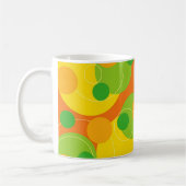 Retro Citrus Stippen Funky Groovt Gift Mok (Links)