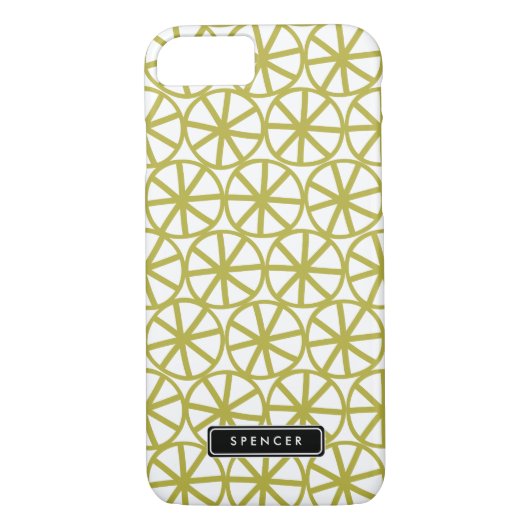 Retro Citruspatroon Gepersonaliseerde iPhone 7 Hoe Case-Mate iPhone Case (Achterkant)