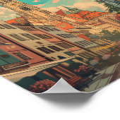 Retro City München Duitsland Poster (Hoek)