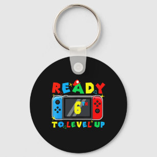 Retro Ck Terug naar school 6e klaar om te levelen Sleutelhanger