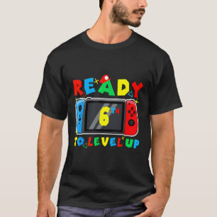 Retro Ck Terug naar school 6e Klaar om te levelen T-shirt