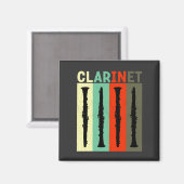 Retro Clarinet Magneet (Voorkant / Achterkant)