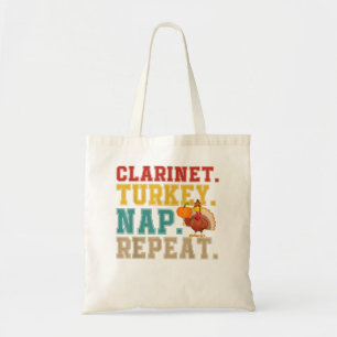 Retro Clarinet Turkey Nap Repat Instrumen Tote Bag