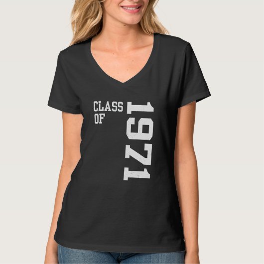 Retro Class of 1971 Senior High School Reunion Vin T-shirt (Voorkant)
