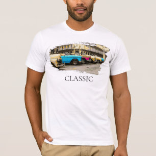 *~* Retro Classic Antiek Kleurrijke Auto's T- T-shirt