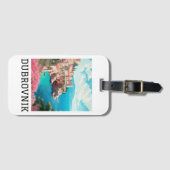 Retro Classic Dubrovnik Kroatië Bagagelabel (Voorkant (horizontaal))