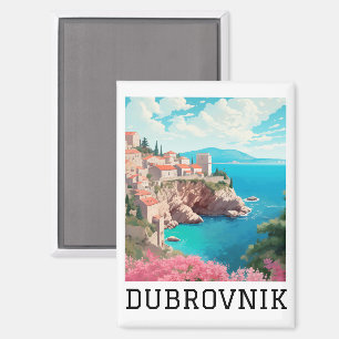 Retro Classic Dubrovnik Kroatië Magneet