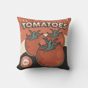 Retro Classic Grunge Vegetable tomaten Kussen