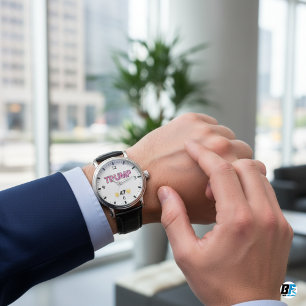 Retro Classic Minimalist Trump 47  Horloge