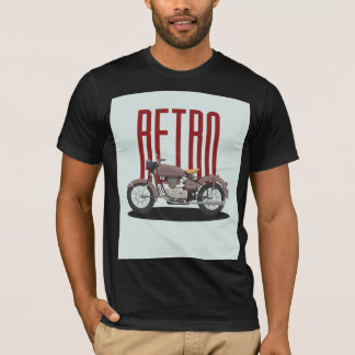 Retro Classic motorfiets. T-shirt