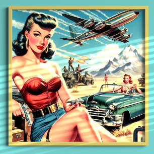 Retro Classic Pin Up Poster