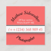 Retro Classic Square Insta Visitekaartjes (Voorkant)