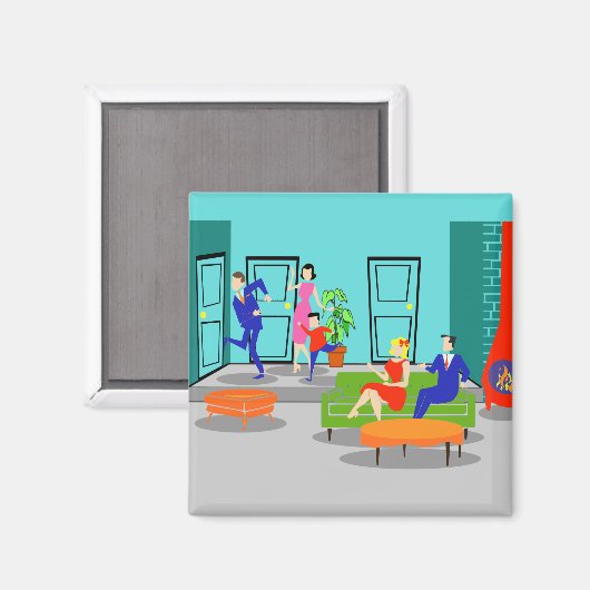 Retro Classic Television Magnet (Recto/Verso)