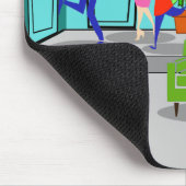 Retro Classic Television Mousepad Muismat (Hoek)