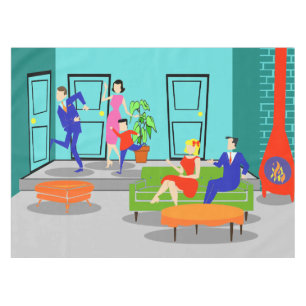 Retro Classic Television Tablecloth Tafelkleed