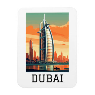 Retro Classic Travel Dubai Verenigde Arabische Emi Magneet
